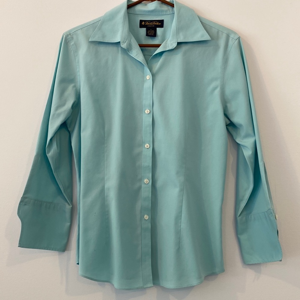 Women’s Brooks Brothers Light teal Blouse, size 8